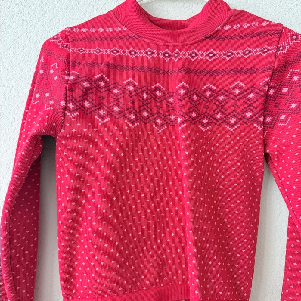 Fabletics Christmas Red Workout Set - image 2